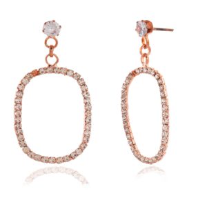 Women's Rose Gold Color Danglers Earrings for Women Party Wear