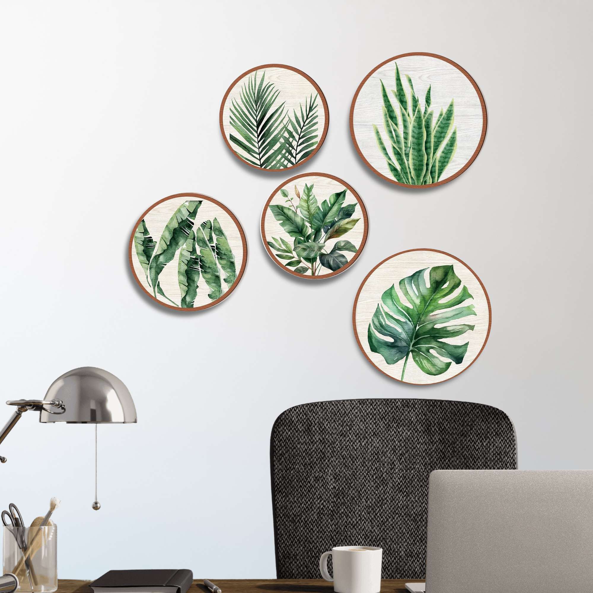 5 PCS Circle Wall Painting - Image 4
