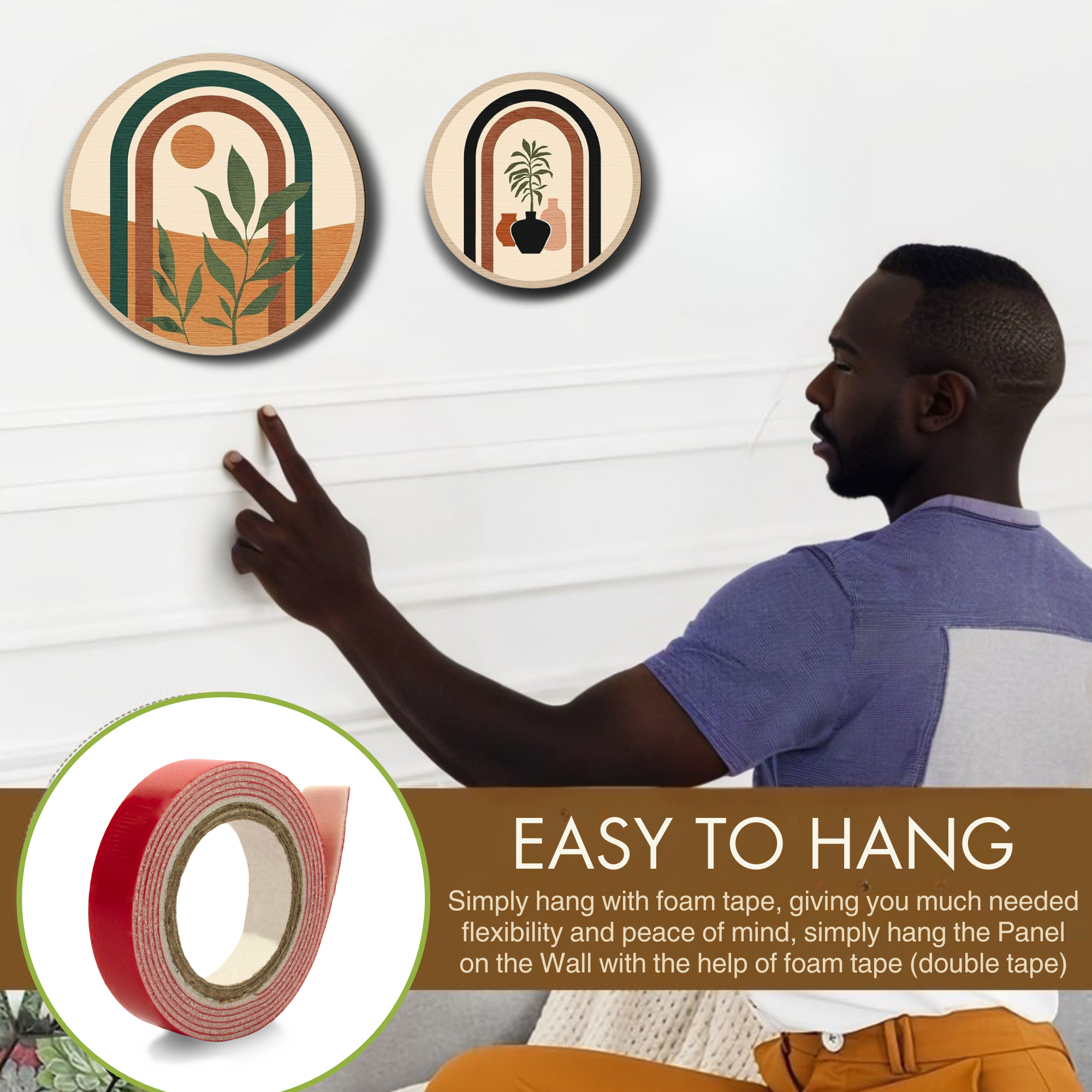 5 PCS Circle Wall Painting - Image 4
