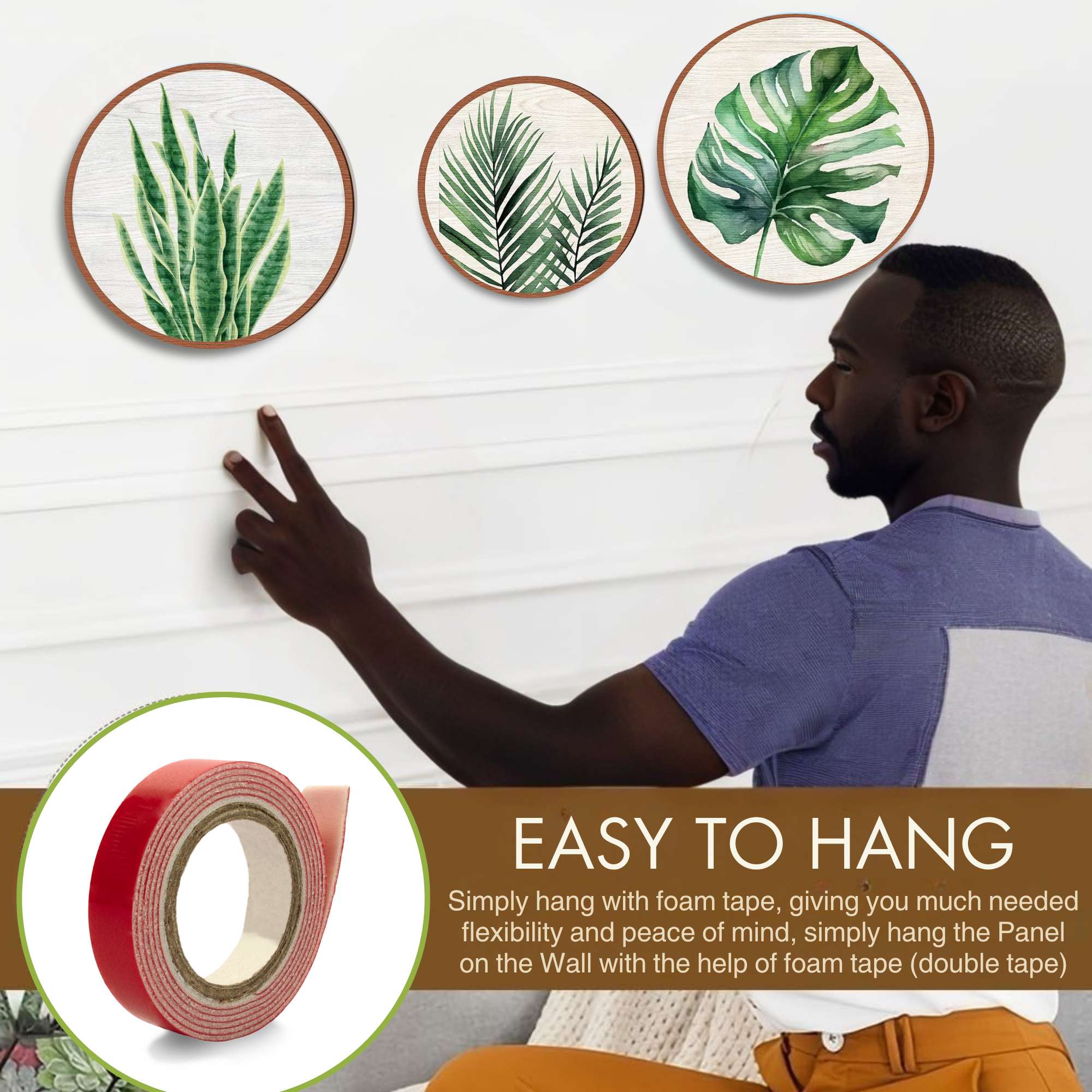 5 PCS Circle Wall Painting - Image 3