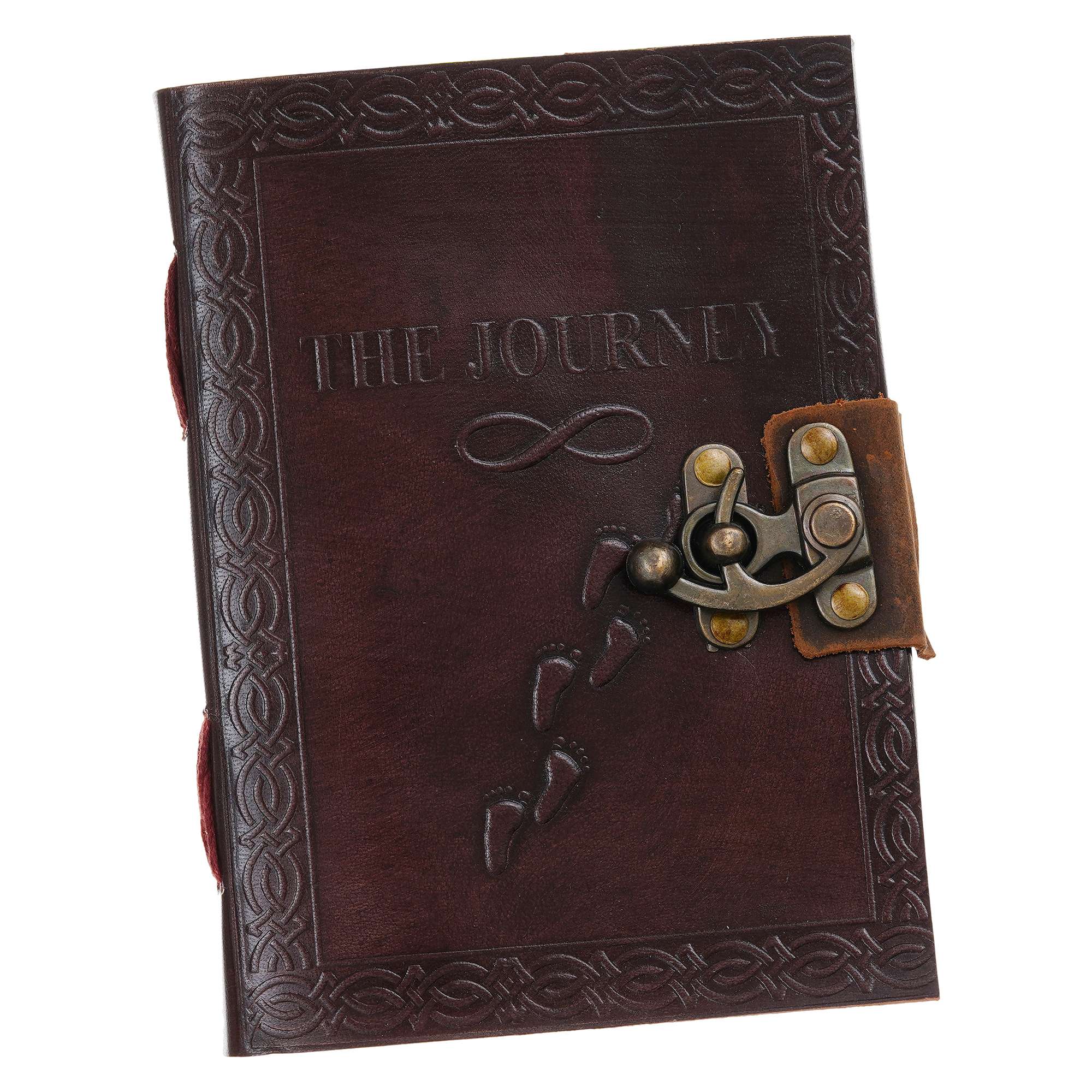 Vintage Handmade Genuine Leather Diary Journal | Premium Antique String Closure | 200 Handmade Unruled Pages DIARY-28 - Image 3