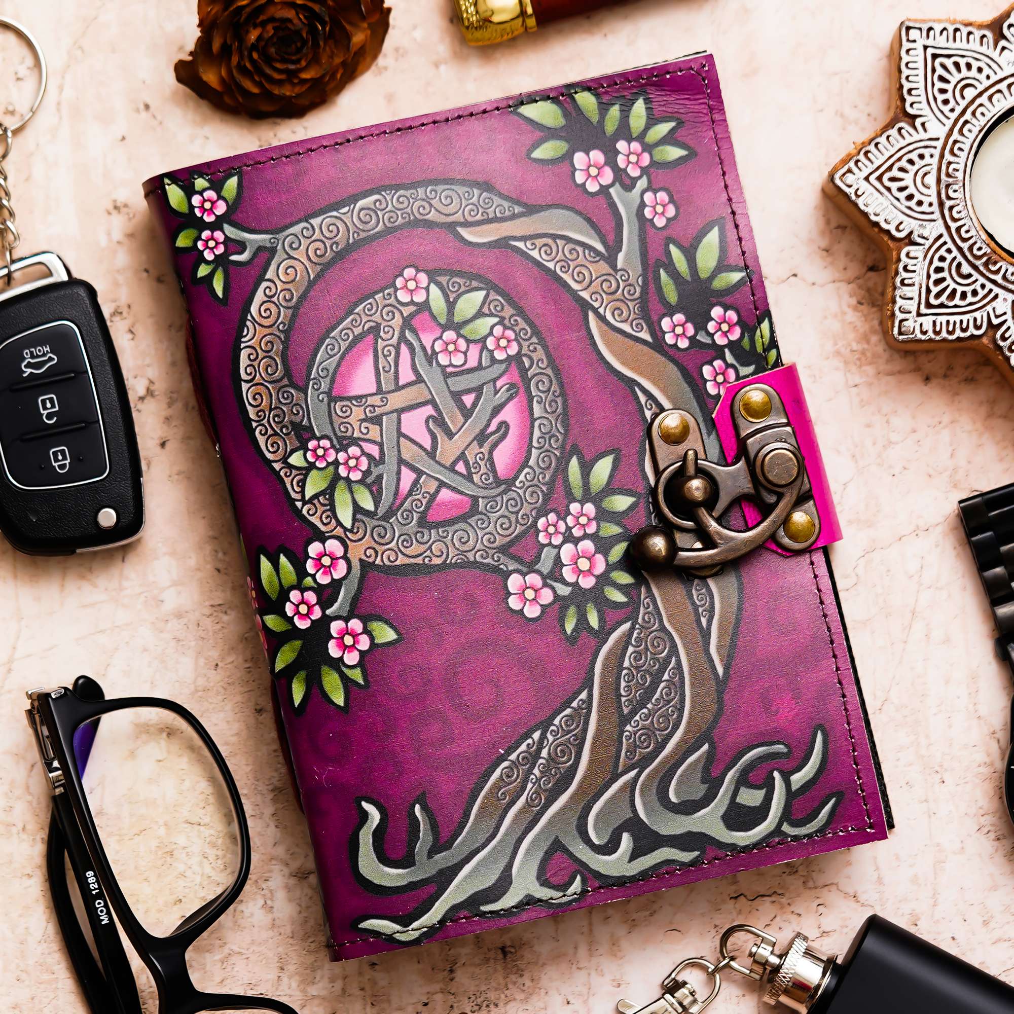 Vintage Handmade Genuine Leather Diary Journal | Premium Antique String Closure | 200 Handmade Unruled Pages DIARY-35