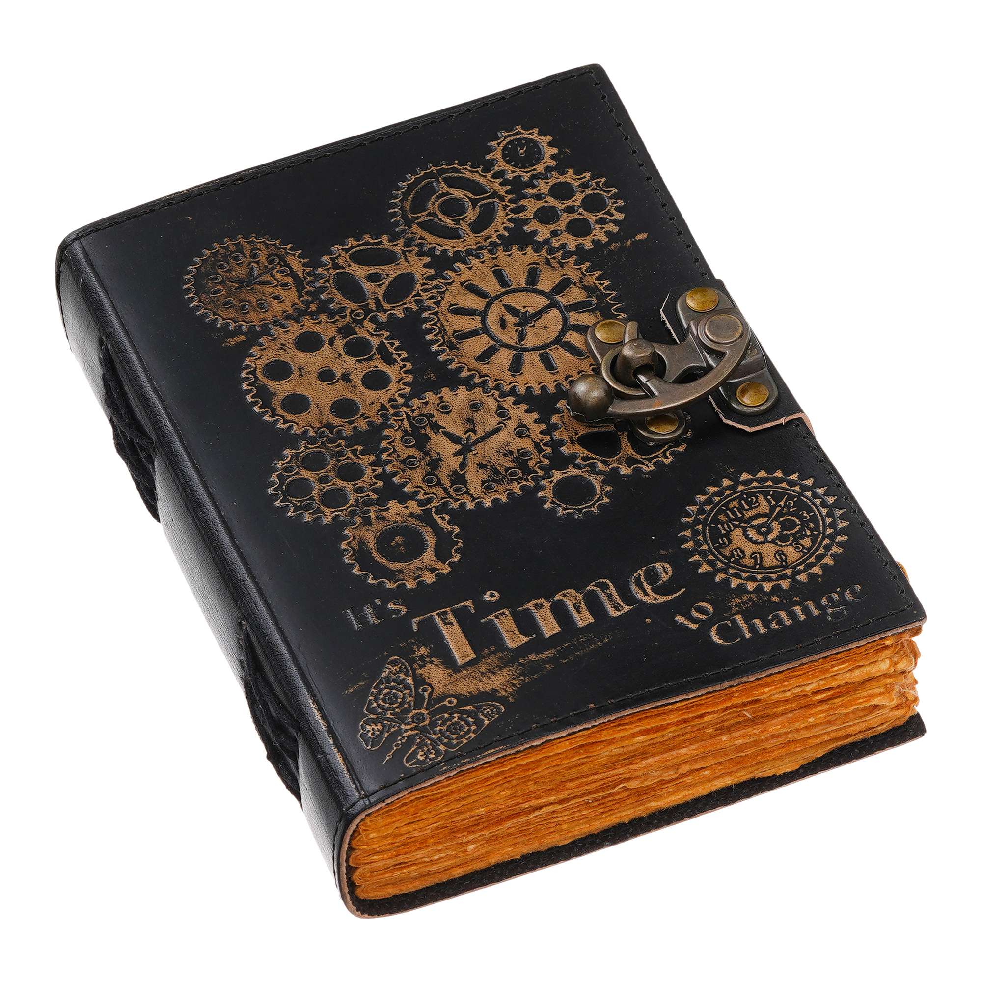 Vintage Handmade Genuine Leather Diary Journal | Premium Antique String Closure | 200 Handmade Unruled Pages DIARY-13 - Image 5