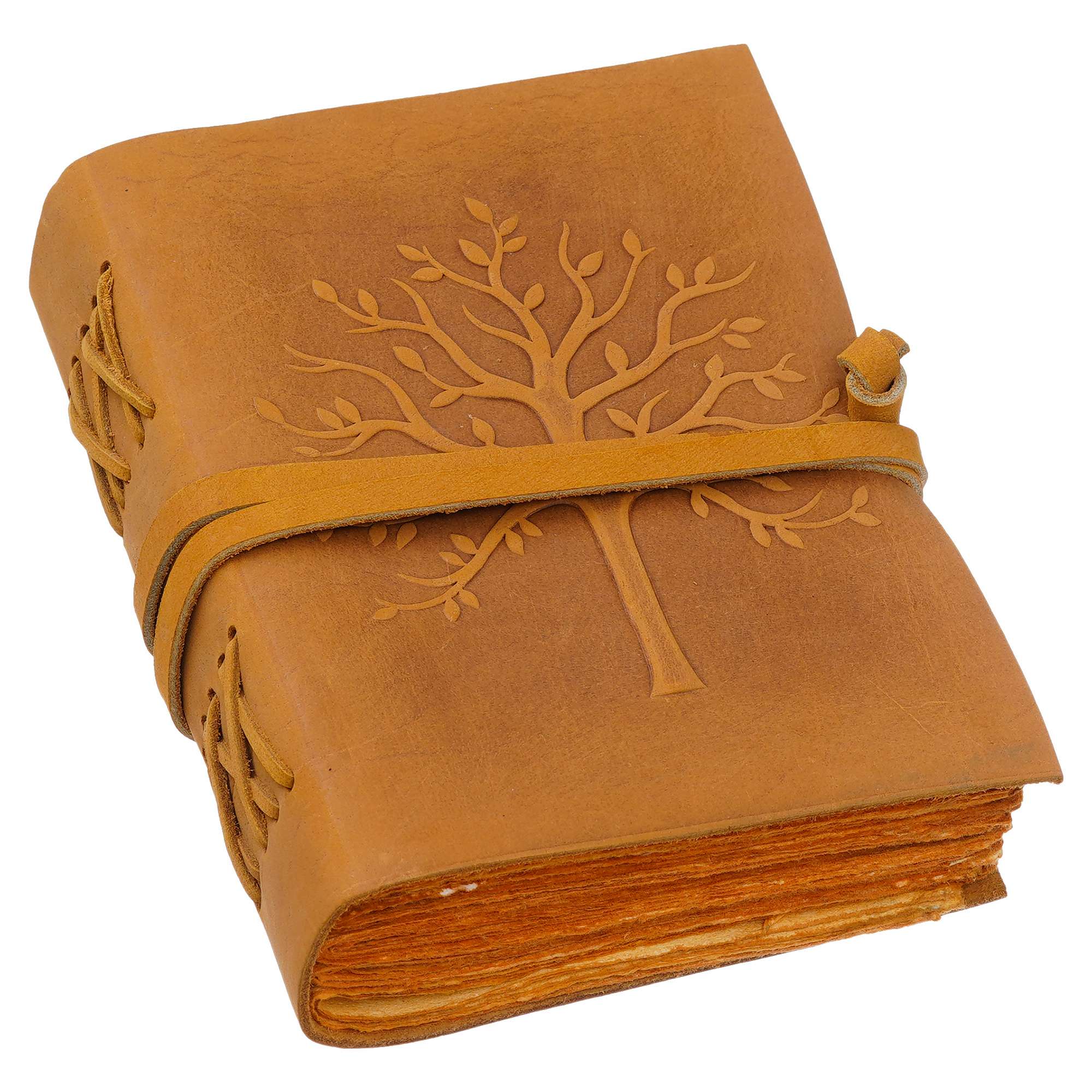 Vintage Handmade Genuine Leather Diary Journal | Premium Antique String Closure | 200 Handmade Unruled Pages DIARY-01 - Image 5