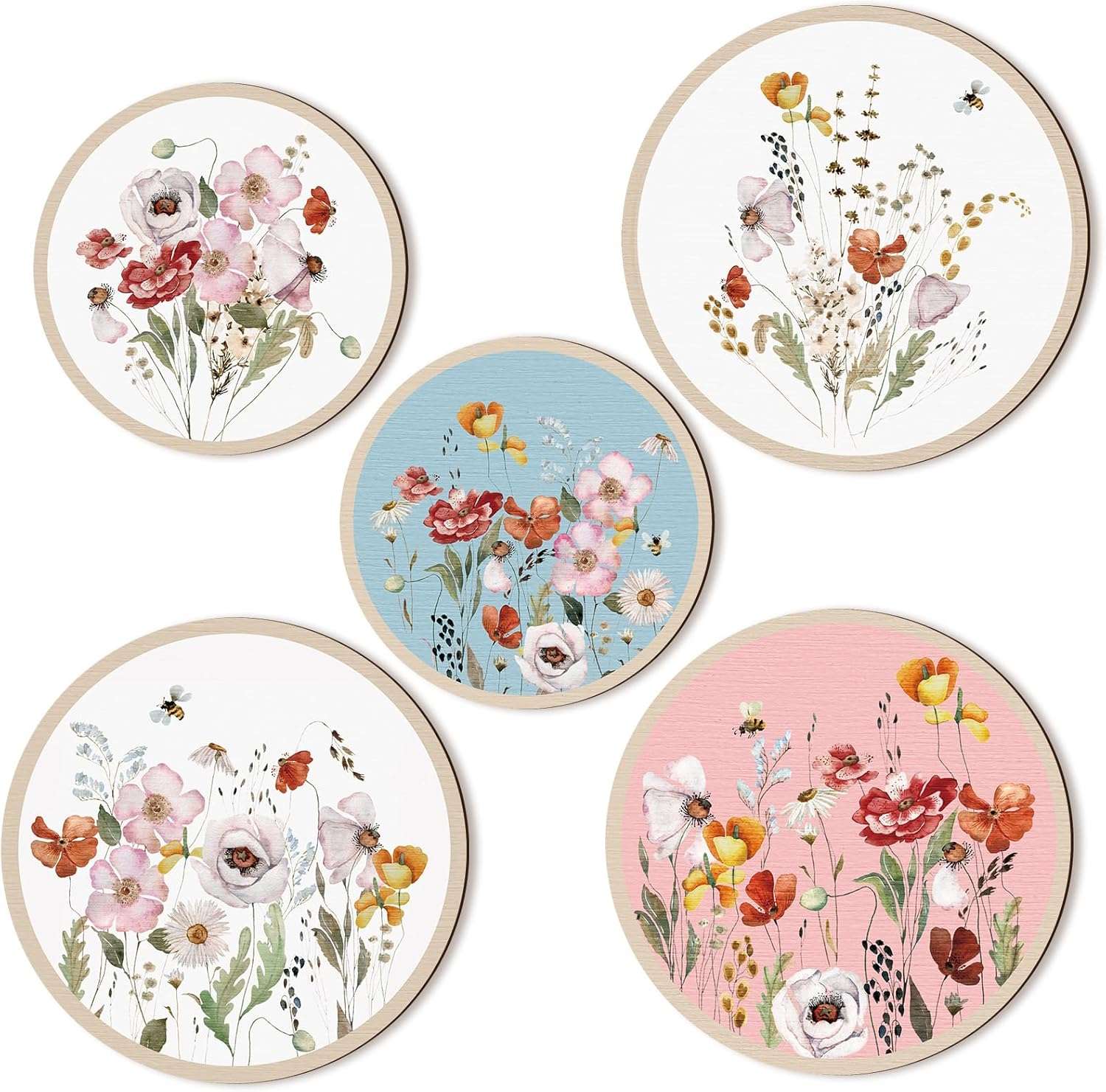 5 PCS Circle Wall Painting - Image 6
