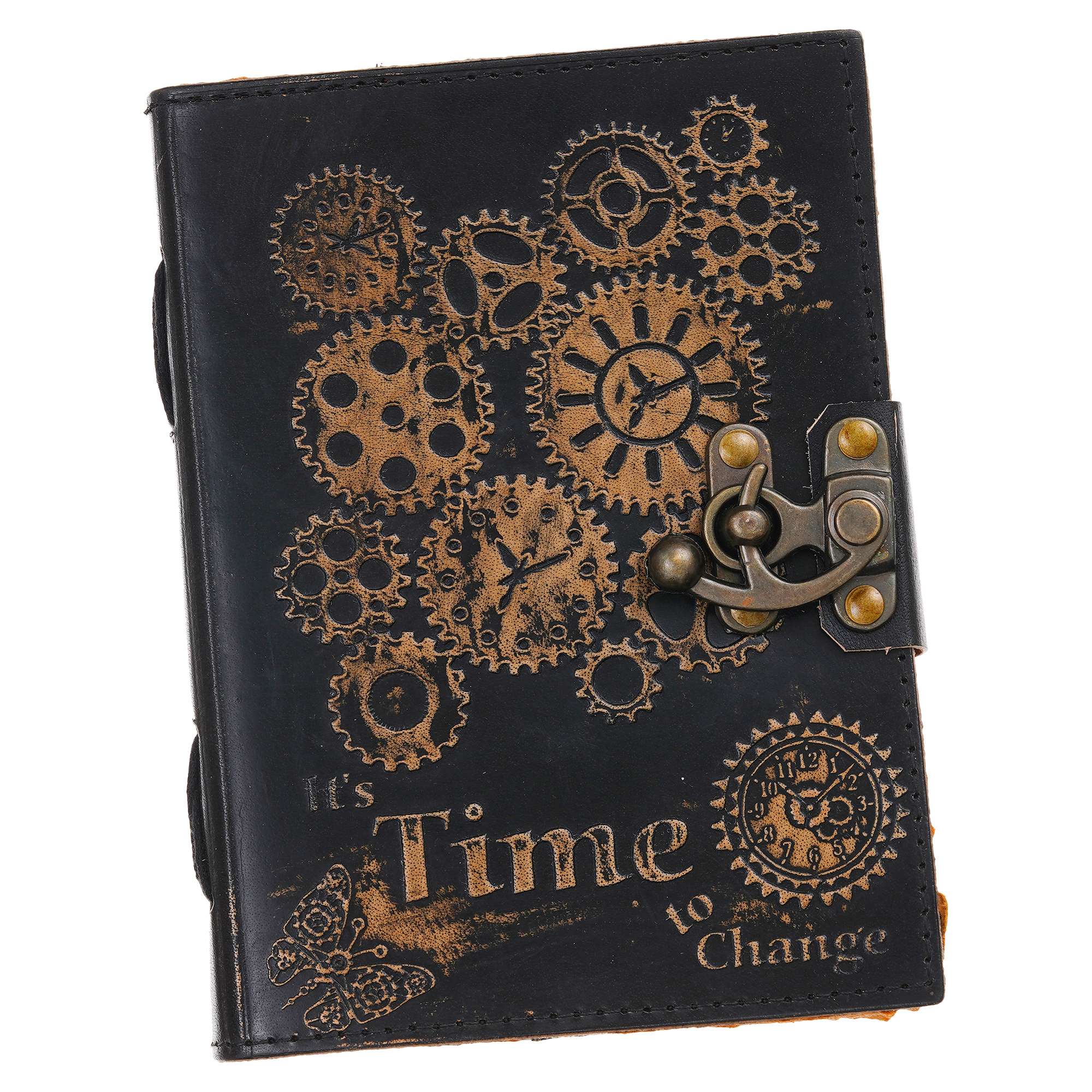 Vintage Handmade Genuine Leather Diary Journal | Premium Antique String Closure | 200 Handmade Unruled Pages DIARY-13 - Image 3