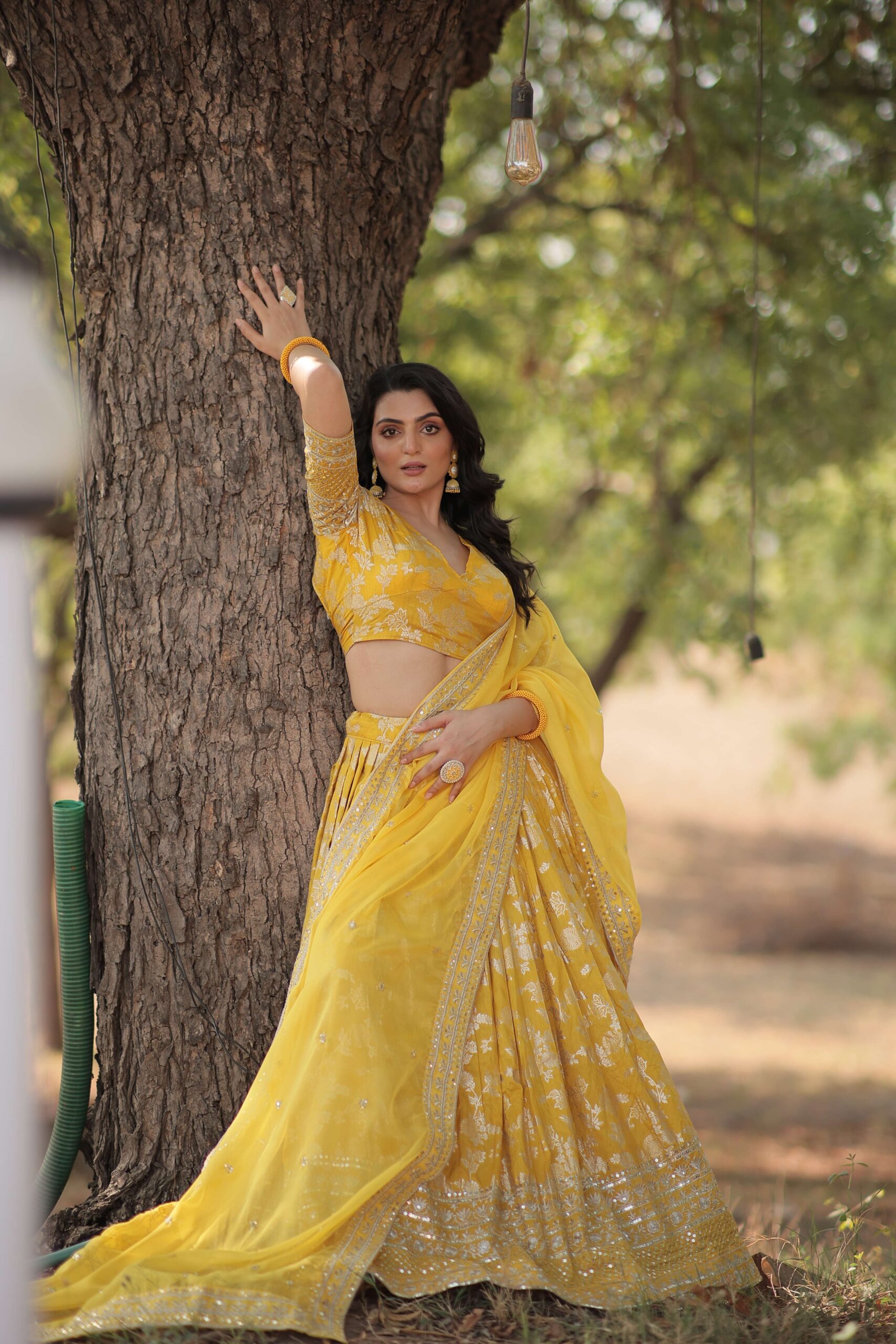 Designer Pure Viscose Jacquard Embroidered Lehenga Choli with Dupatta ? - Image 2