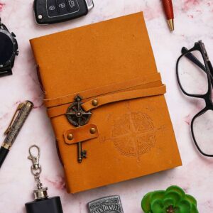 Vintage Handmade Genuine Leather Diary Journal | Premium Antique String Closure | 200 Handmade Unruled Pages DIARY-22