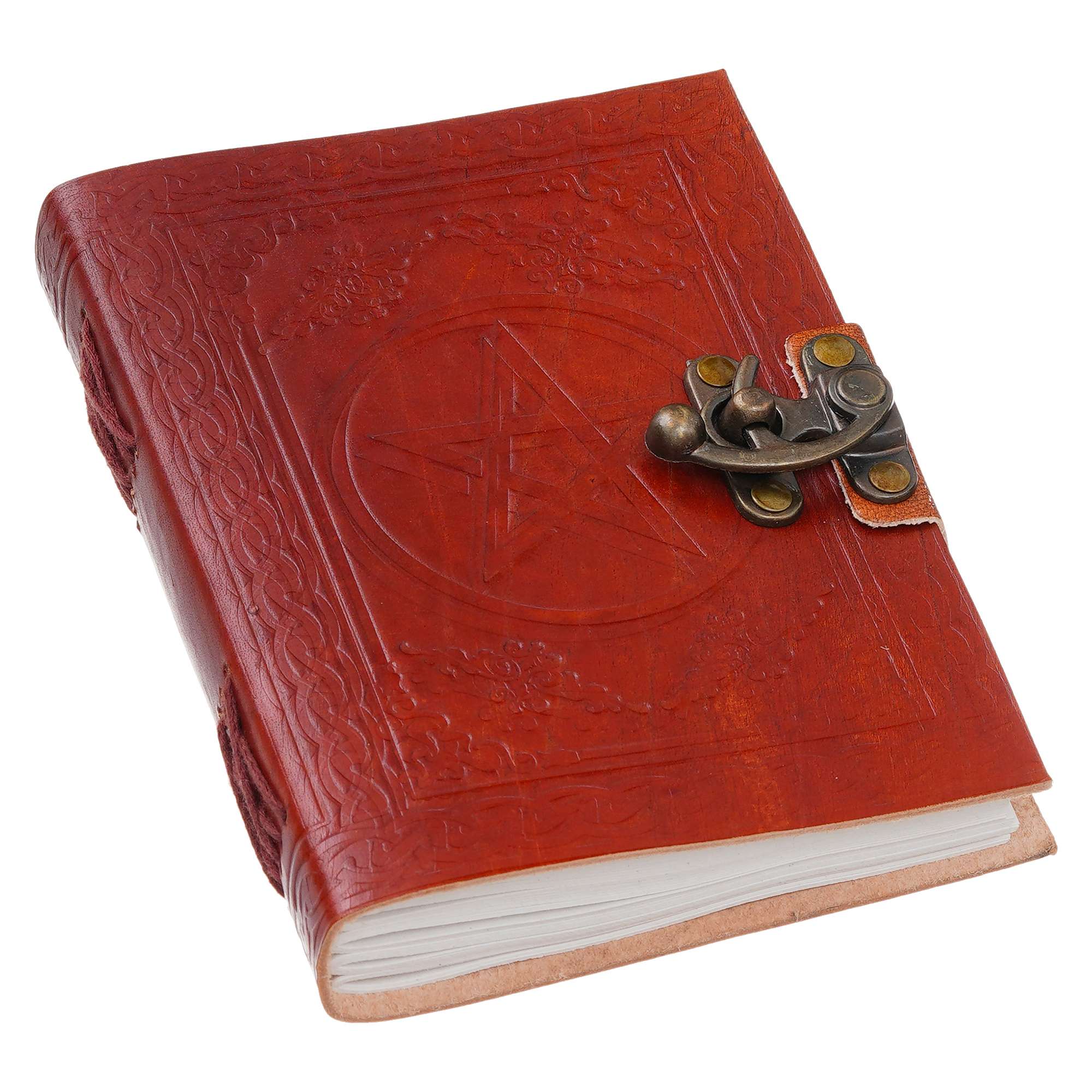 Vintage Handmade Genuine Leather Diary Journal | Premium Antique String Closure | 200 Handmade Unruled Pages DIARY-40 - Image 5