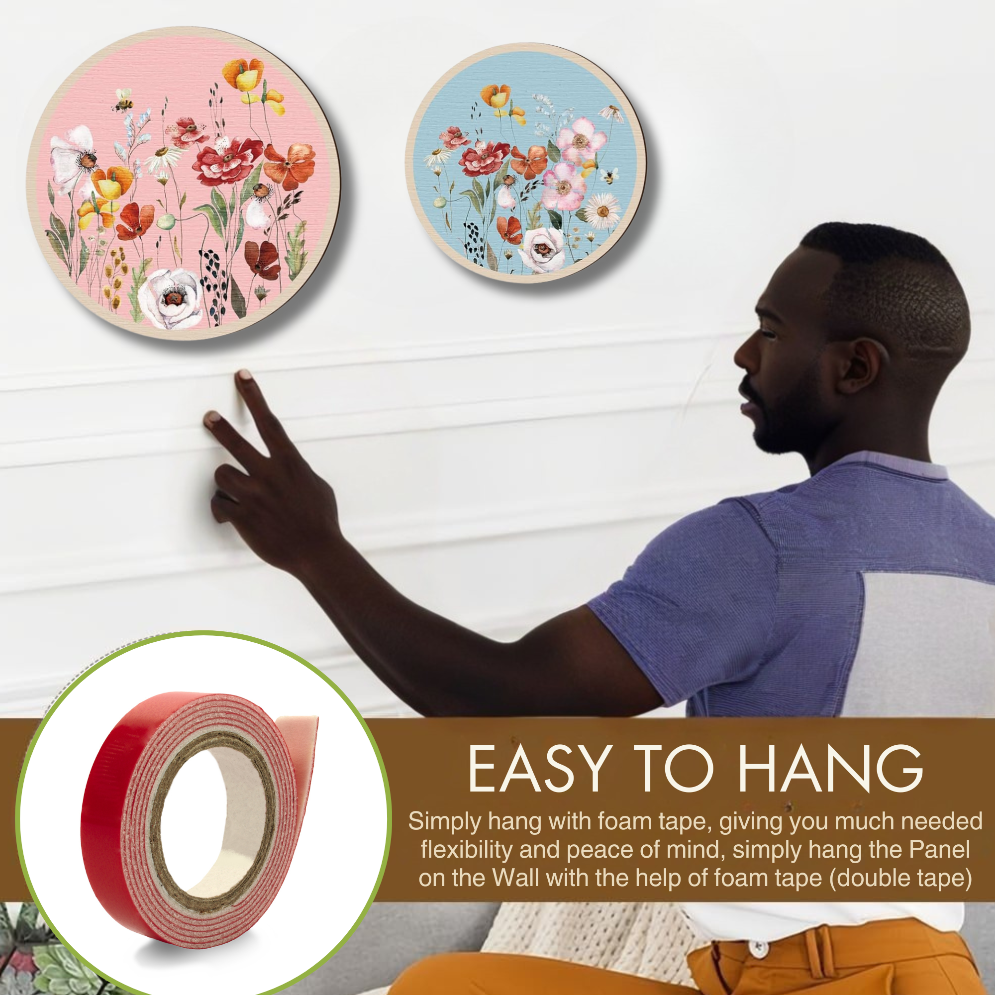 5 PCS Circle Wall Painting - Image 4