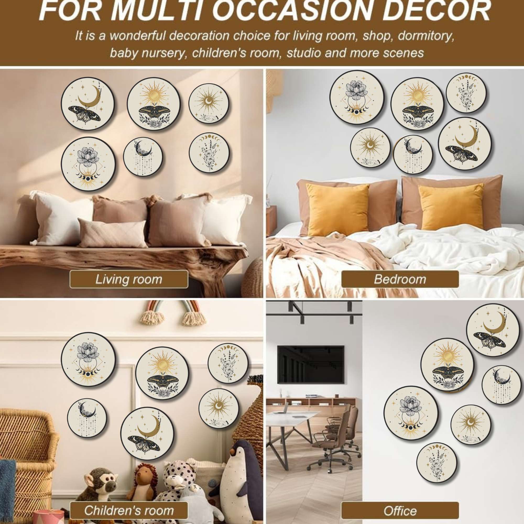 5 PCS Circle Wall Painting - Image 6