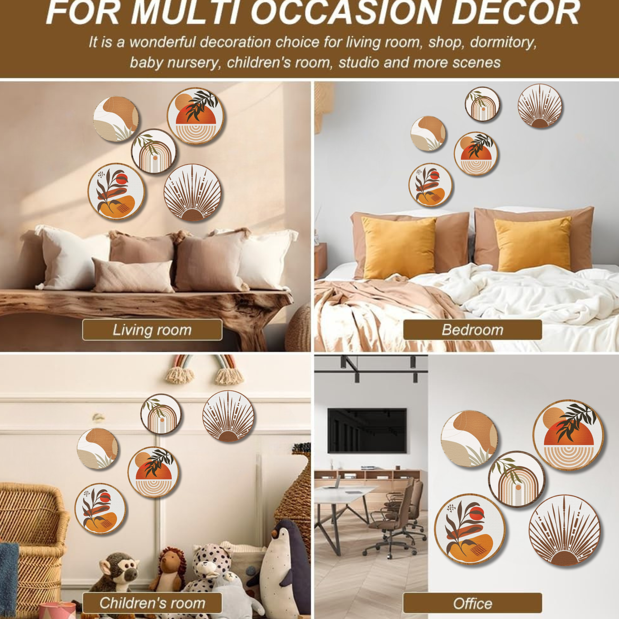 5 PCS Circle Wall Painting - Image 5