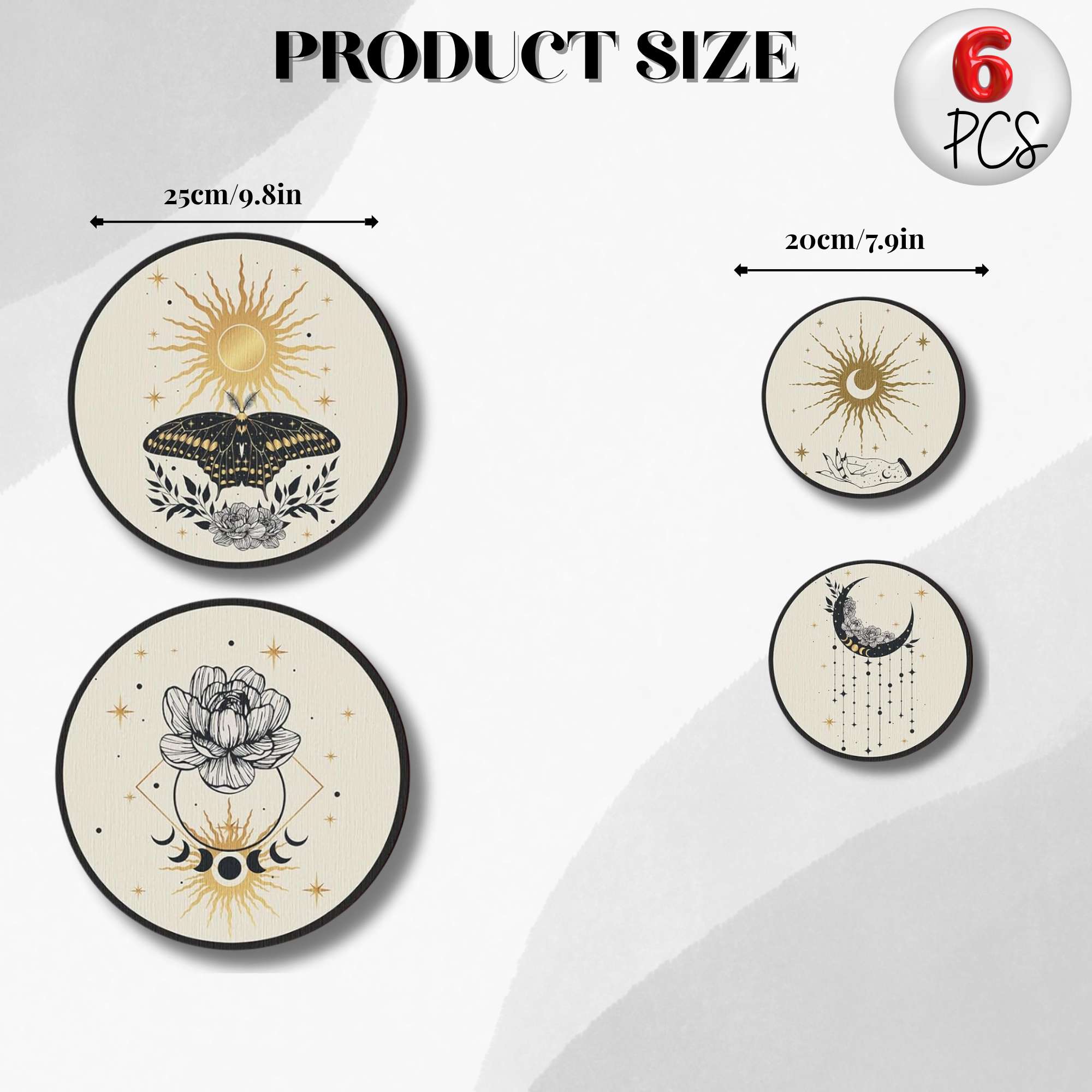 5 PCS Circle Wall Painting - Image 4
