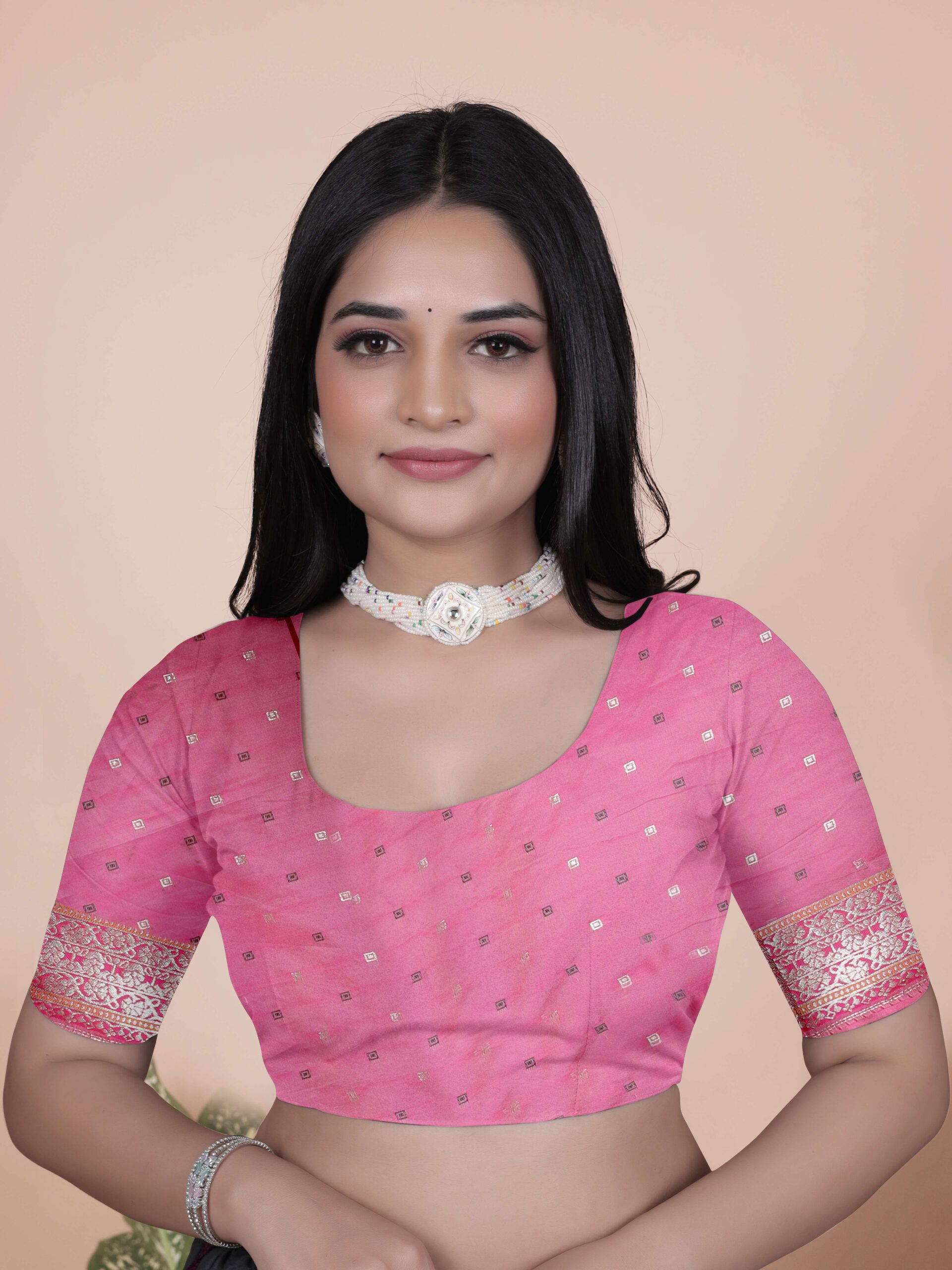 Baby Pink Banarasi Silk Saree with Silver Zari Weaving | Wedding & Festive Wear | Elegant Traditional Designer Saree - Image 2