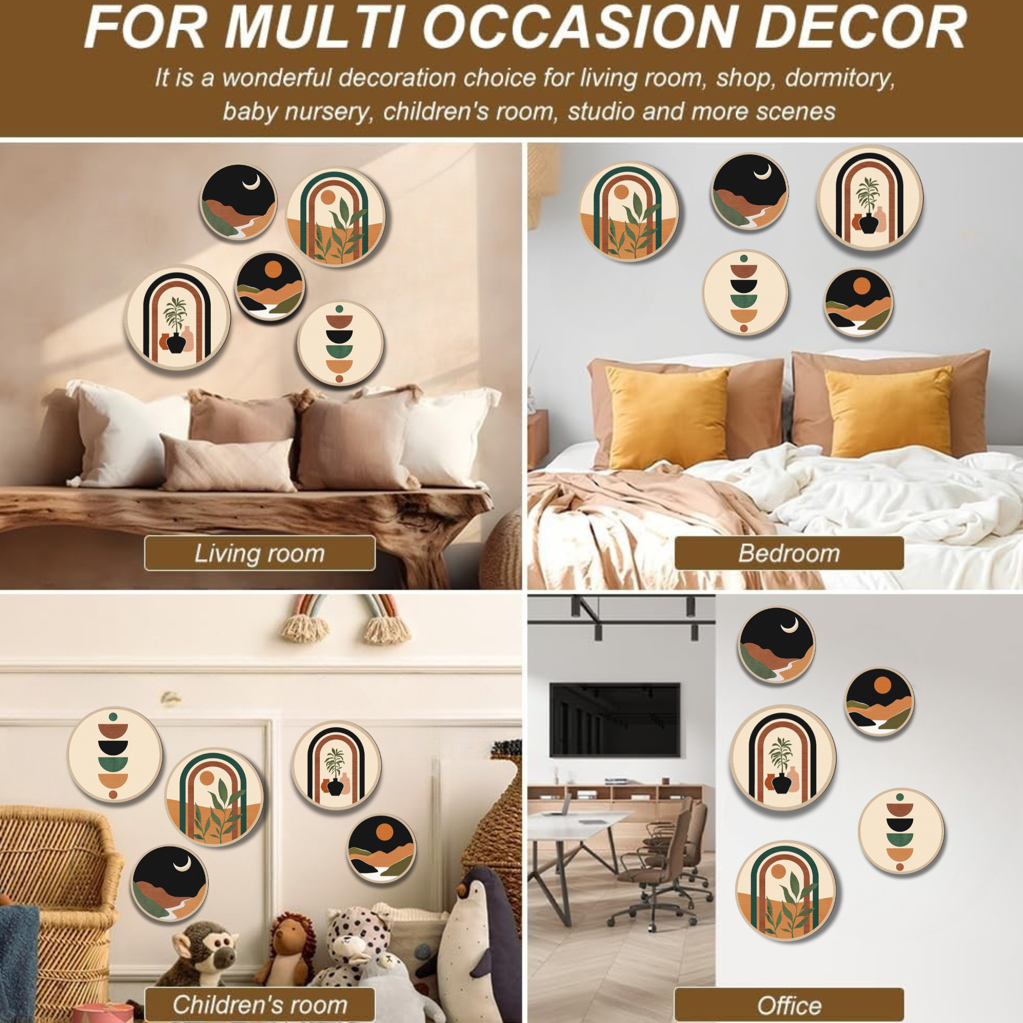 5 PCS Circle Wall Painting - Image 5